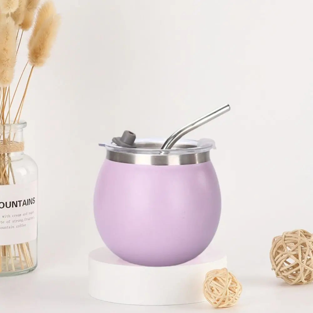 Mate Mini Doble Pared 5oz | Taza de Acero Inoxidable con Bombilla y Tapa – Portátil