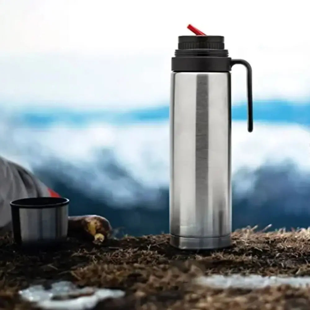 Termo para Yerba Mate 1L | Doble Pared Acero Inoxidable con Diseño para Bombilla – Vacío