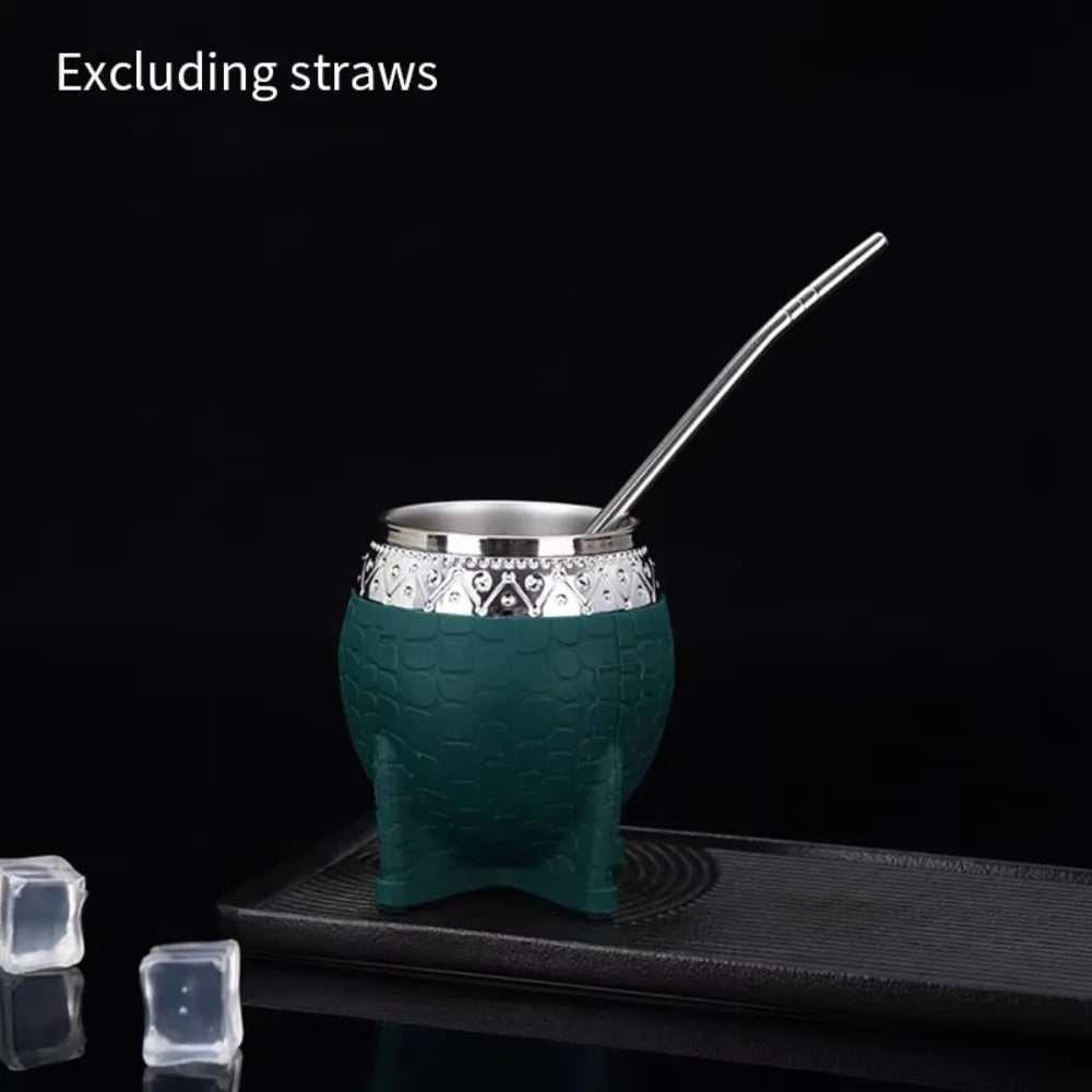 Mate Premium Textura Carey | Taza Doble Pared 260ml Acero Inoxidable – 6 Colores