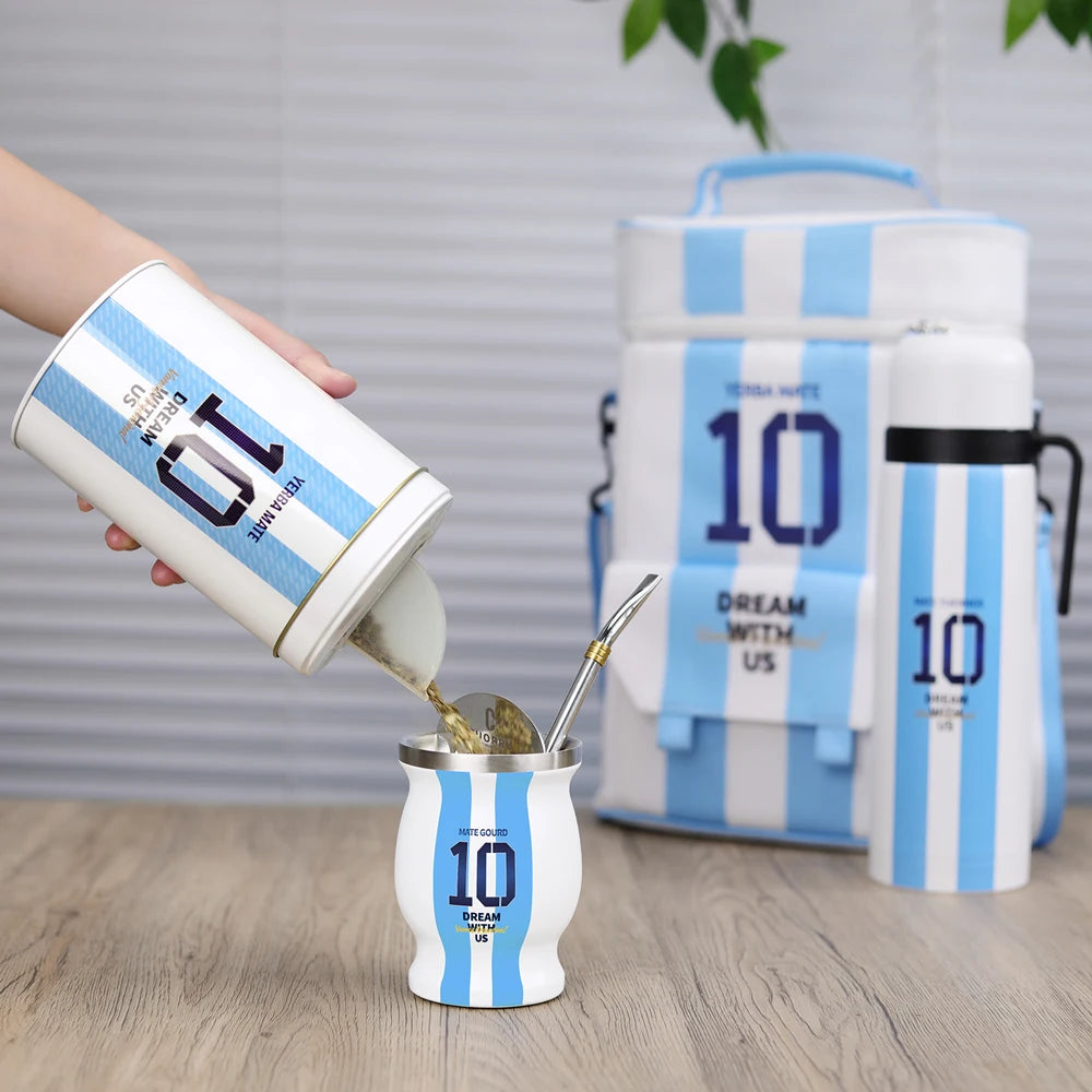 Bolsa Portamate Argentina N°10 | Doble Capa Impermeable con Compartimentos – Talla M
