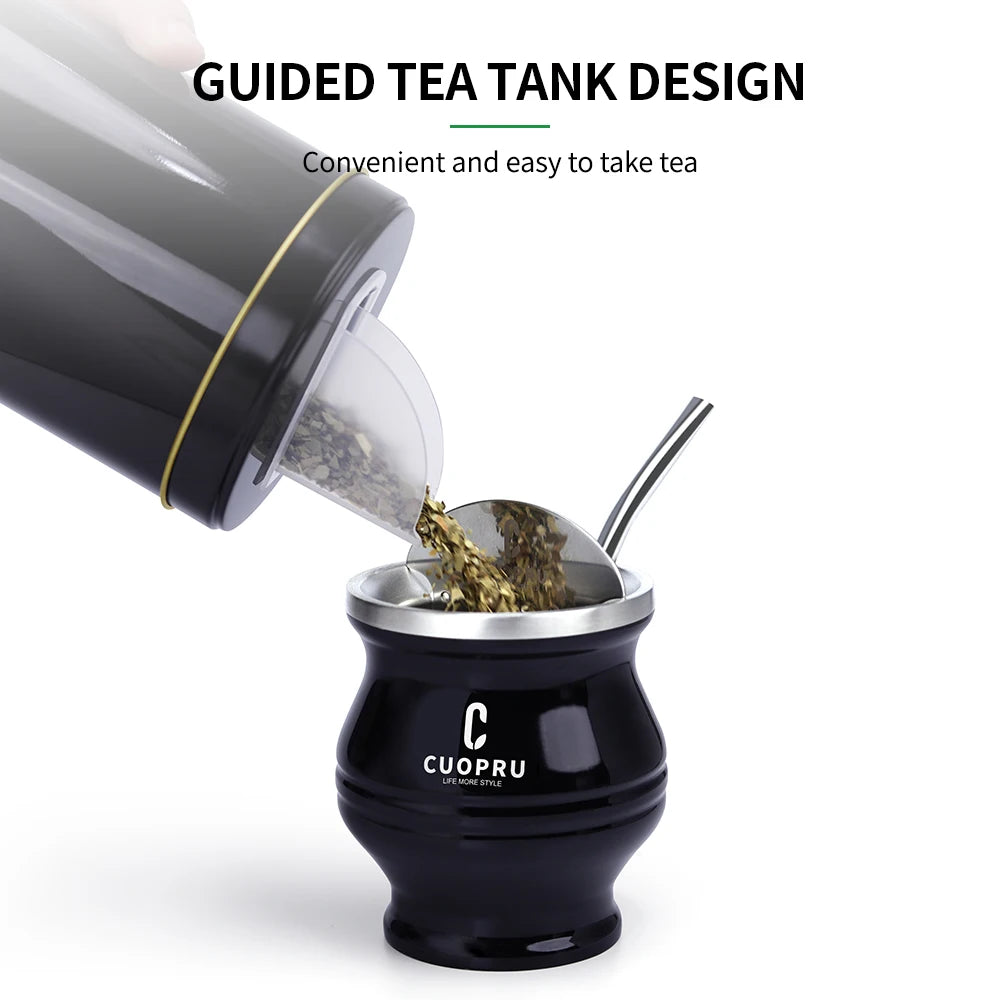 Yerbera con Tapa Vertedora | Contenedor de Yerba Mate Fácil de Llenar y Servir
