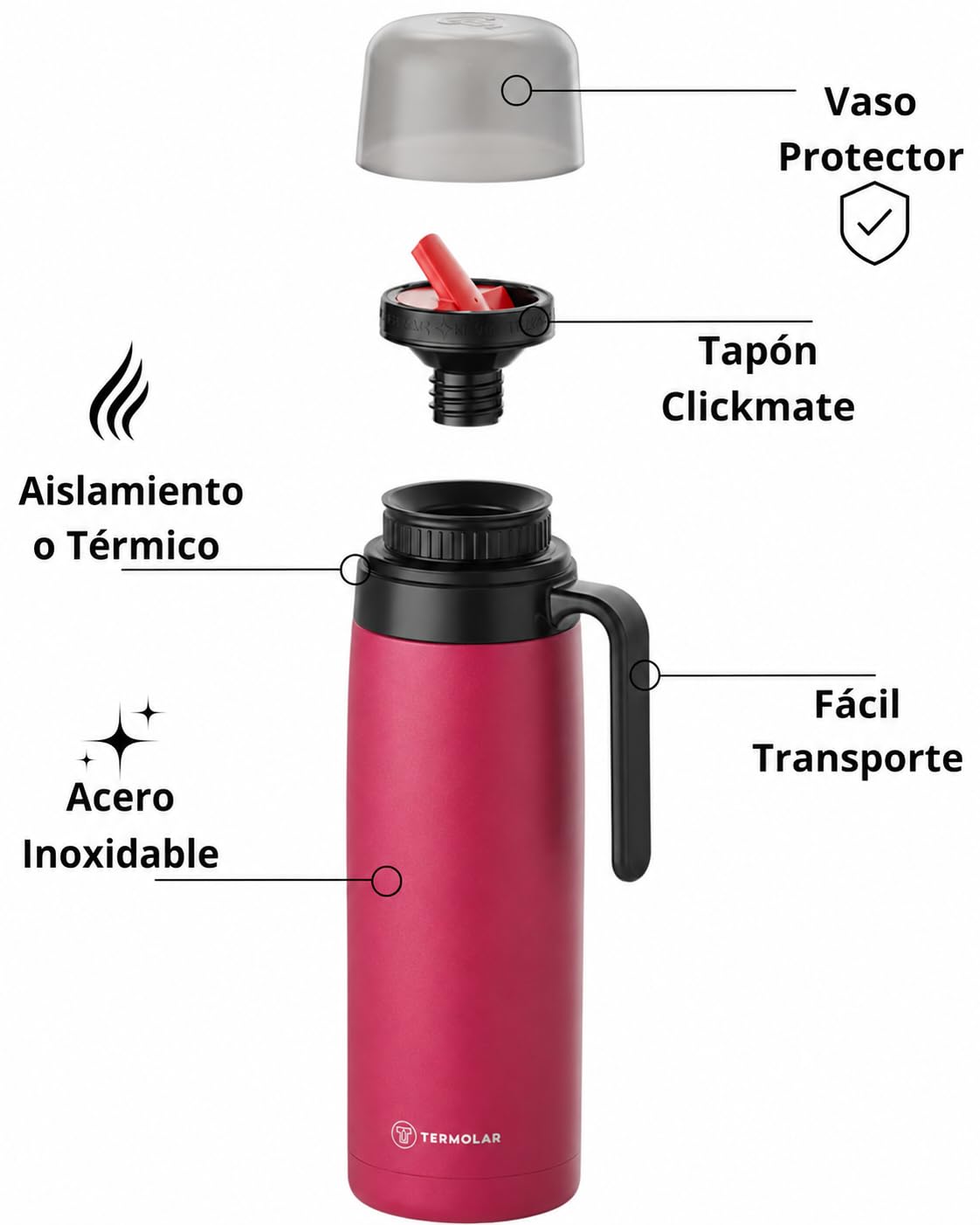 Termolar Termo Acero Inoxidable 1L (Vainilla)