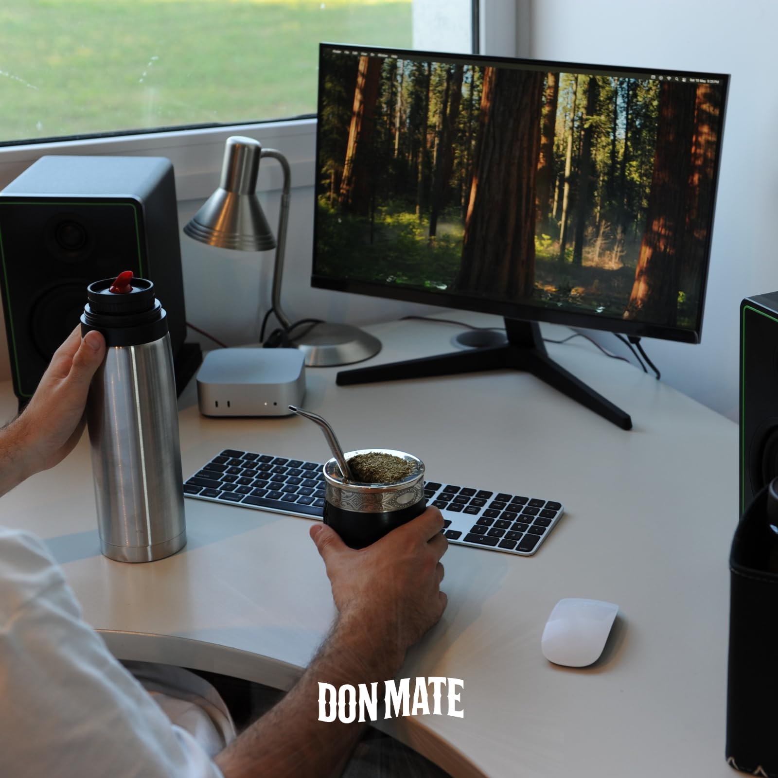 DON MATE - Taza para Mate Argentino + Bombilla Mate de Acero Inoxidable | Juego de Tazas Tradicional | Ideal para Yerba y Taza Mate Artesanal