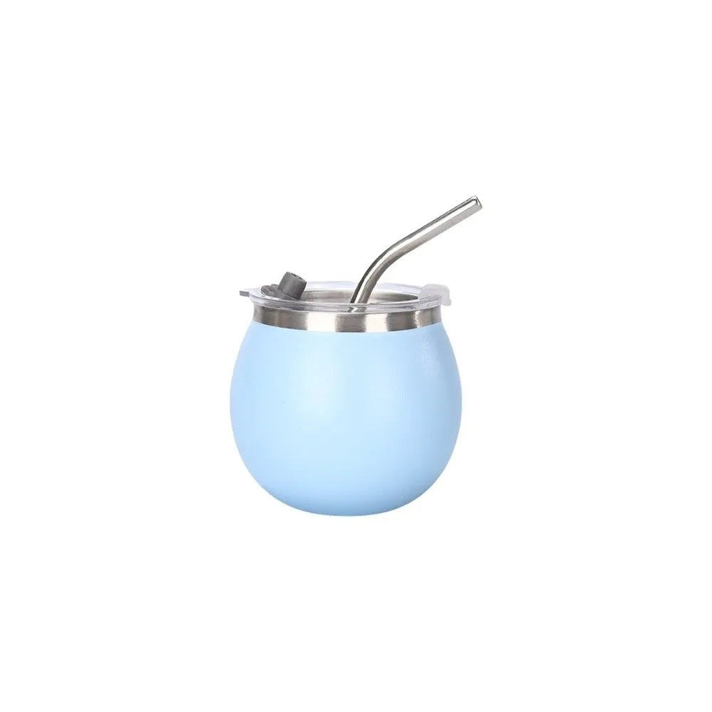 Mate Mini Doble Pared 5oz | Taza de Acero Inoxidable con Bombilla y Tapa – Portátil