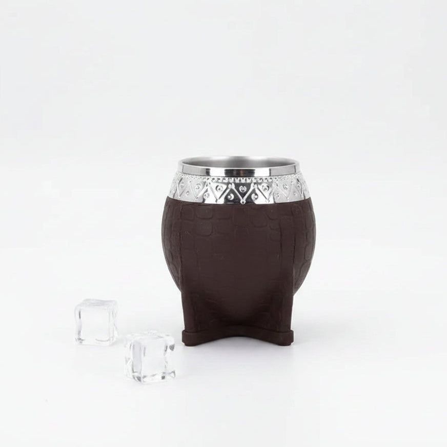 Mate Premium Textura Carey | Taza Doble Pared 260ml Acero Inoxidable – 6 Colores