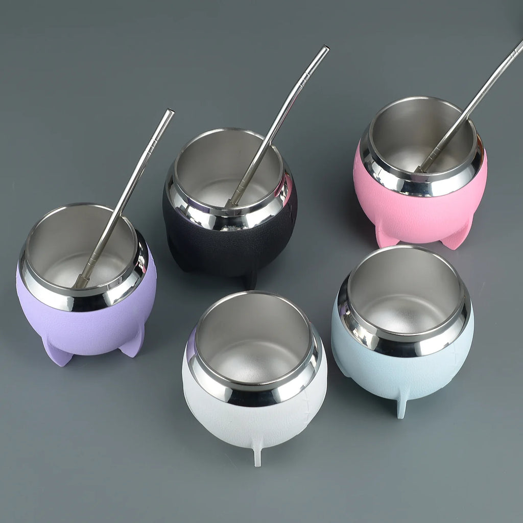 Vaso Térmico para Yerba Mate 280ml | Acero Inoxidable Doble Pared -