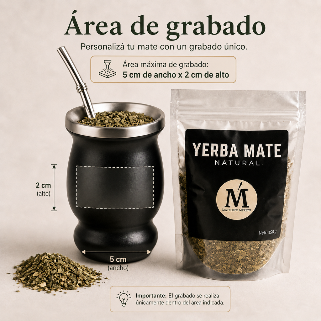 Kit de Mate Personalizado con Nombre y Yerba Mate | Regalo Original