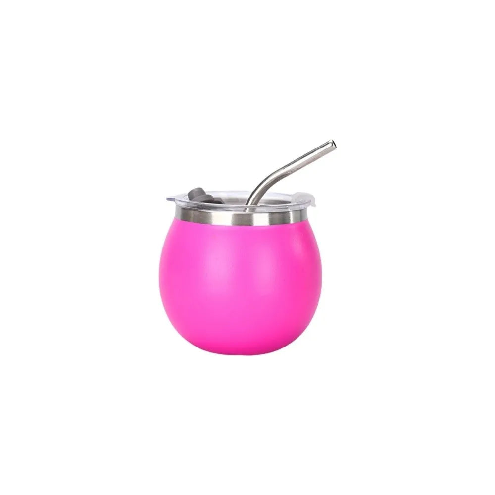 Mate Mini Doble Pared 5oz | Taza de Acero Inoxidable con Bombilla y Tapa – Portátil