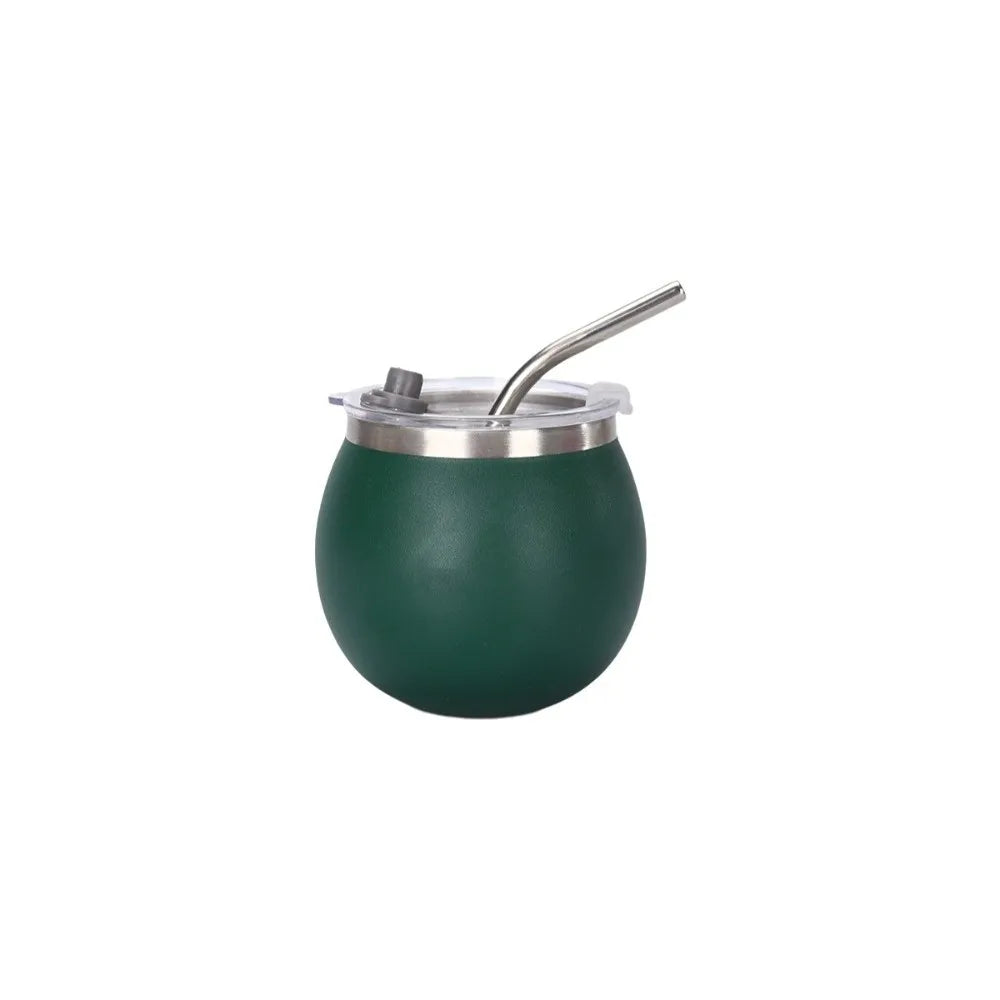 Mate Mini Doble Pared 5oz | Taza de Acero Inoxidable con Bombilla y Tapa – Portátil