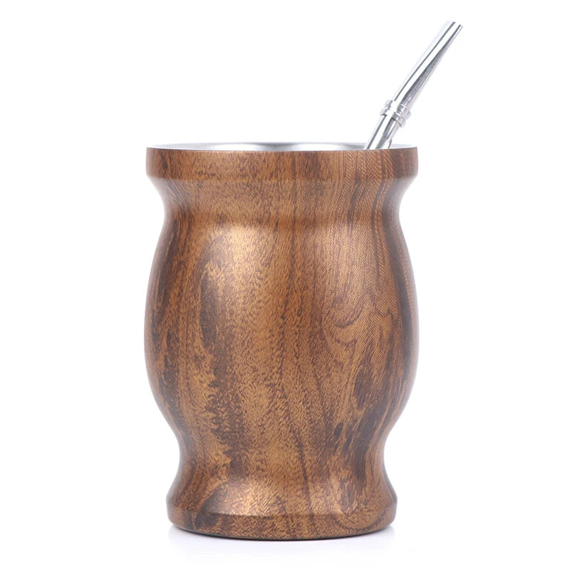 Gourd Style Mate Cup 8oz | Double Wall 304 Stainless Steel with Bombilla – 5 Colors