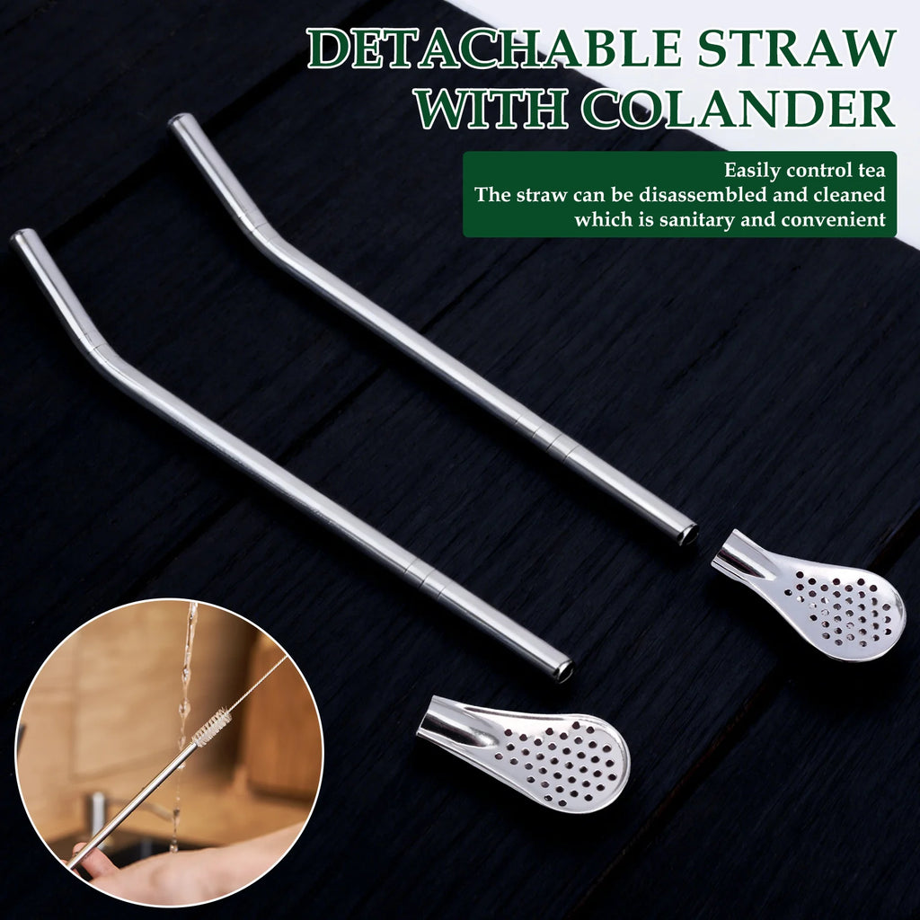 Mate Imperial de Acero Inoxidable Doble Pared 230-240ml + Bombilla – Individual o Set de 2